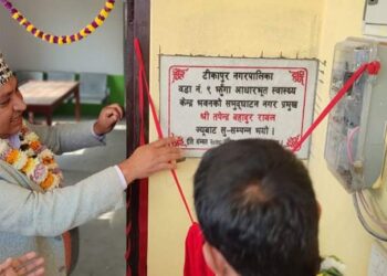 नगर प्रमुख रावलद्वारा झुंगा शहरी स्वास्थ्य चाैकीकाे उद्घाटन