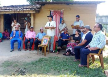 वरिष्ठ लोक गायक कडायतको शोक सभा तथा परिवारजनमा सहयोग हस्तान्तरण