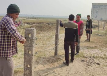 बालि जाेगाउन स्थानीयद्वारा सिमा क्षेत्रमा काडेतार