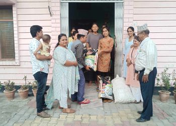 साउँदद्वारा कलाकार कल्याणकारी कोषलाई रकम र परिवार गृहलाई खाद्यान्न हस्तान्तरण