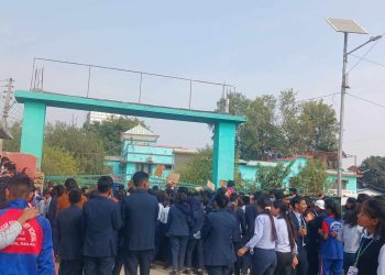 नारा जुलुससहित त्रिनगरका विद्यार्थीकाे आन्दाेलन जारी