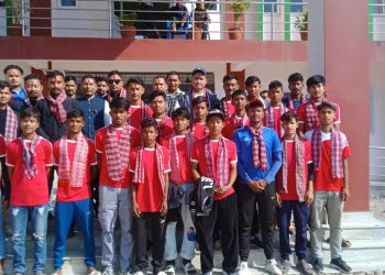 घोडाघोडी नगरपालिकाले प्रथम मुख्यमन्त्री पालिका स्तरीय फुटबल प्रतियोगिता खेल्ने खेलाडीलाई बिदाइ