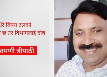 वनको धेरै विषय दलको कब्जामा छ तर विभागलाई दोष दिइन्छ ;देवशमणी त्रिपाठिको अन्तर्वार्ता