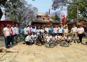 ५ दिने साइकल यात्रा डोटिको झिक्राना पुगेर सम्पन्न