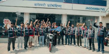 धनगढीमा TVS Apache Ride सम्पन्न, वातावरण संरक्षणका लागि १०० भन्दा बढी बिरुवा रोपियो